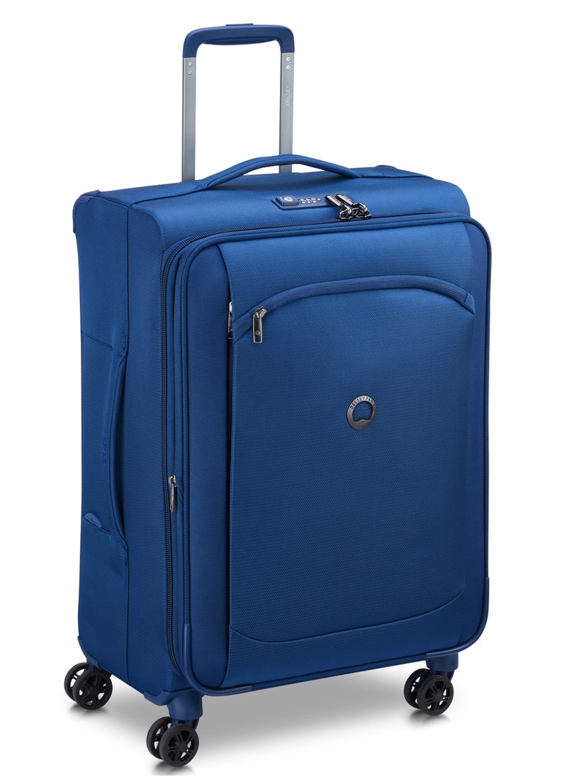 DELSEY - Montmartre Air 2.0 Expendable Double wheel trolley suitcase 68cm blue Medium - Image 1