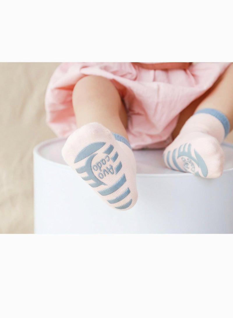 SYOSI Baby Anti-Slip Socks, SYOSI Ankle Cotton Socks Pack of 6, Spring and Autumn Cartoon Fruit Dispensing Non-slip Floor Socks for Babies, Children's Toddler Girls Socks  - Image 3