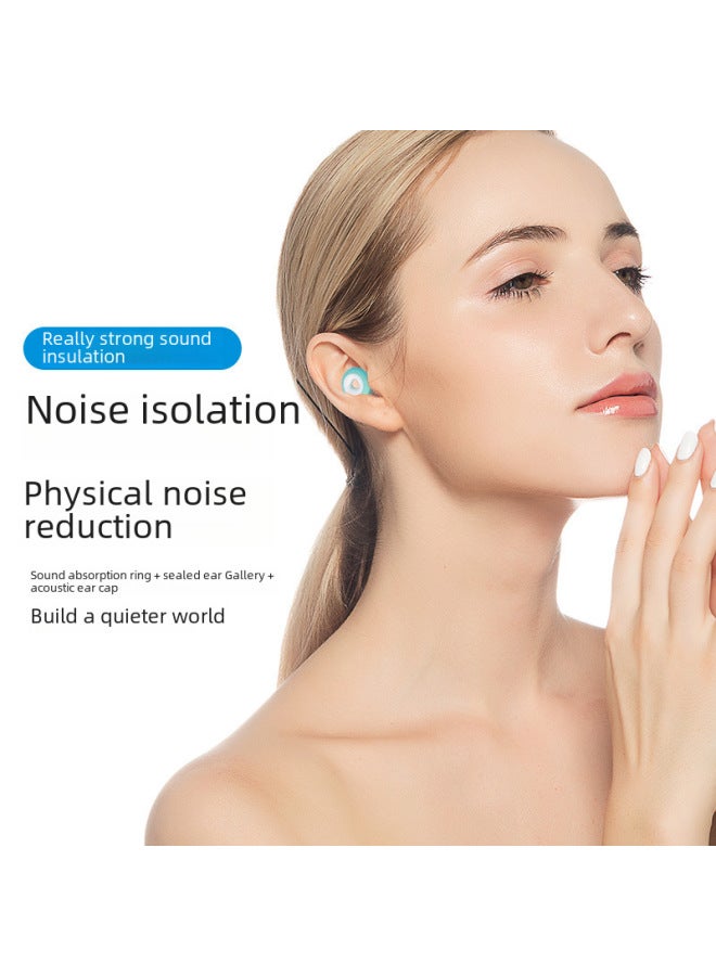 Silicone Earplugs Swimming Professional Waterproof Super Noise Reduction Earplugs Sleep Sound Insulation Earplugs For Elderly Bathing Ears-Color:Triangular Style [white, Pink And White] White High-end Box + Color Box