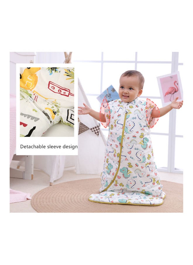 Comfortable Pure Cotton Baby Swaddle Wrapping With Zipper Blocking And Detachable Sleeve
