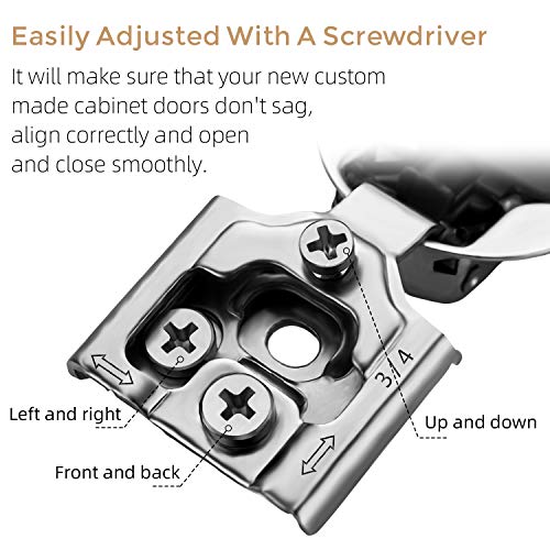 Ravinte 6 Pack 3 Pairs 3/4 inch Overlay Soft Close Hinges for Kitchen Cabinet Satin Nickel Hidden Stainless Steel Concealed Hinges self Closing - Image 3