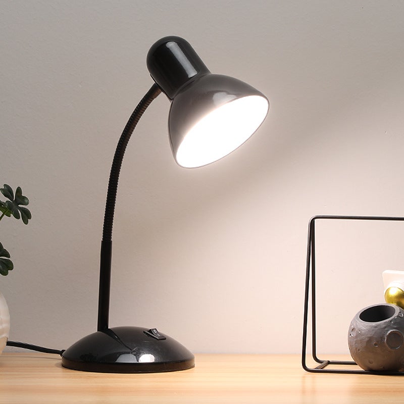 Table Lamp LED metal iron bedroom children student special eye protection desk office gift simple folding table lamp Black
