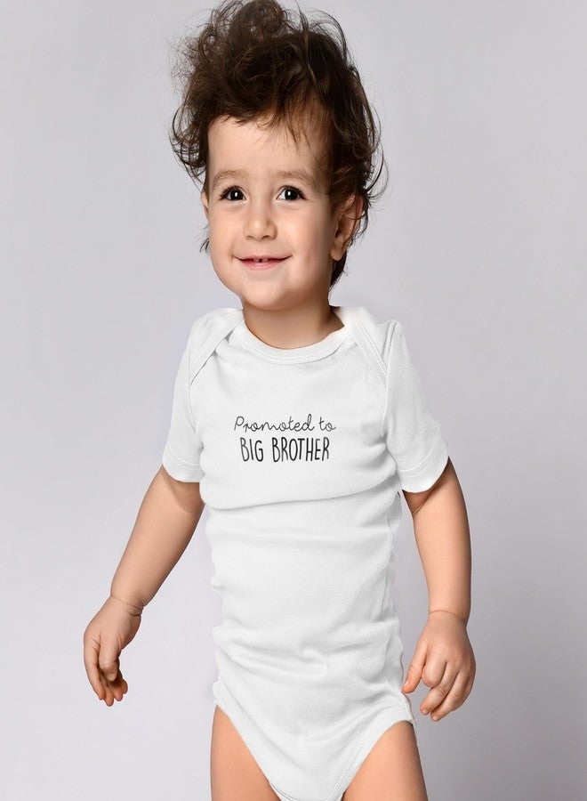 Printique Organic GOTS Certified Baby Onesie Unisex Bodysuit 0-18 months - Promoted To Big Brother | Family Baby Announcement (9-12 Months, Promoted To Big Brother) - Image 5