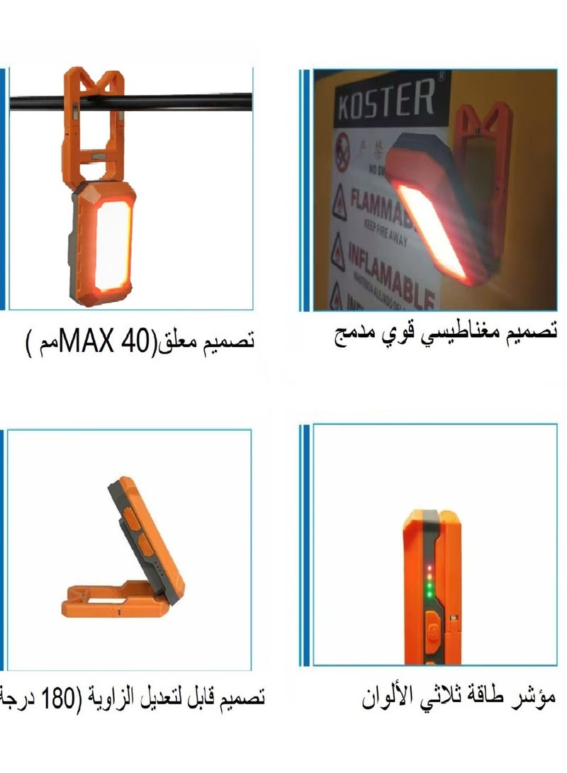 Compact work lights: magnetic lights, folding work lights, signal lights, rechargeable LED flashlights, operating times of 4 hours/10 hours/40 hours, adjustable colour temperature - Image 5