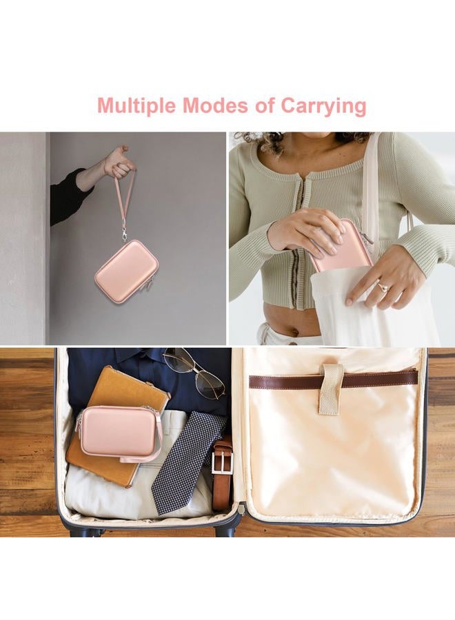 Canboc Hard Carrying Case for Maxone 250GB 320GB 500GB 1TB 2TB Ultra Slim Portable External Hard Drive HDD USB 3.0, Mesh Pocket, Rose Gold - Image 3