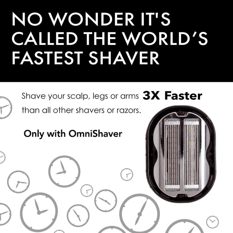 OmniShaver Premium Omnishaver Replacement Cartridge Refill Kit with Blade Removal Tool - Self Cleaning & Self-Stropping Shaving Razors for Men & Women - Safe & Smooth Mens Razors Blades Refills - 4 Cartridges - Image 4