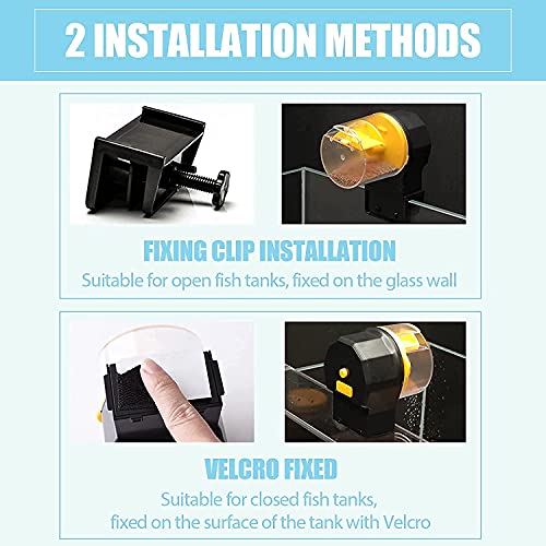 Optifit Automatic Fish Feeder for Aquarium, Digital Auto Fish Food Dispenser Timer Machine with 2 Feed Boxes (0.1lb & 0.2lb), Battery Operated Vacation Feeder for Flakes Pellets Crumbles - Image 4