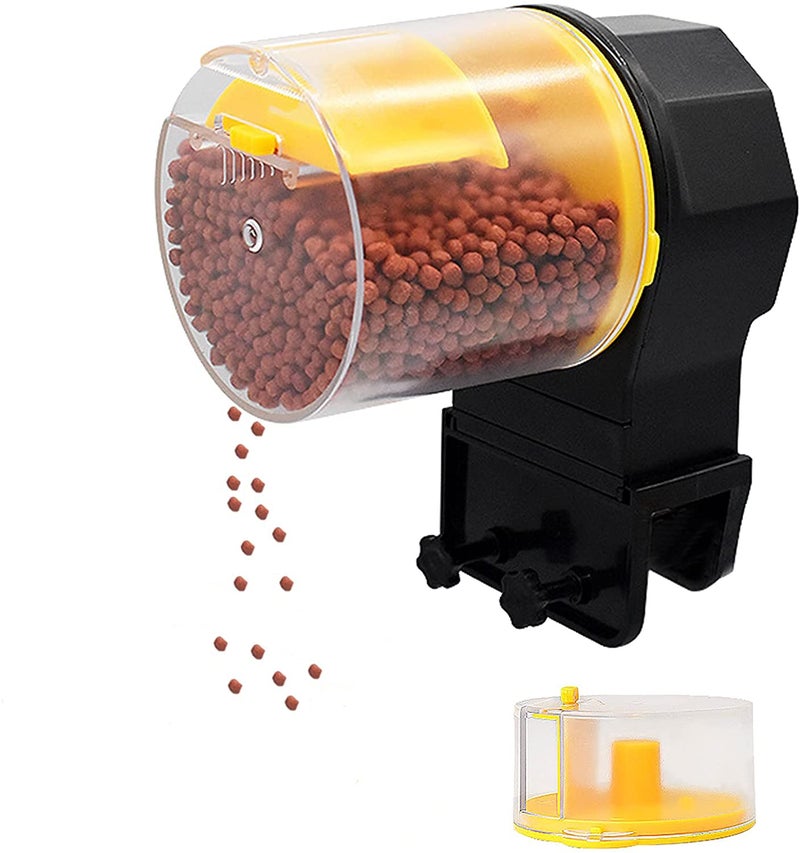 Optifit Automatic Fish Feeder for Aquarium, Digital Auto Fish Food Dispenser Timer Machine with 2 Feed Boxes (0.1lb & 0.2lb), Battery Operated Vacation Feeder for Flakes Pellets Crumbles - Image 1