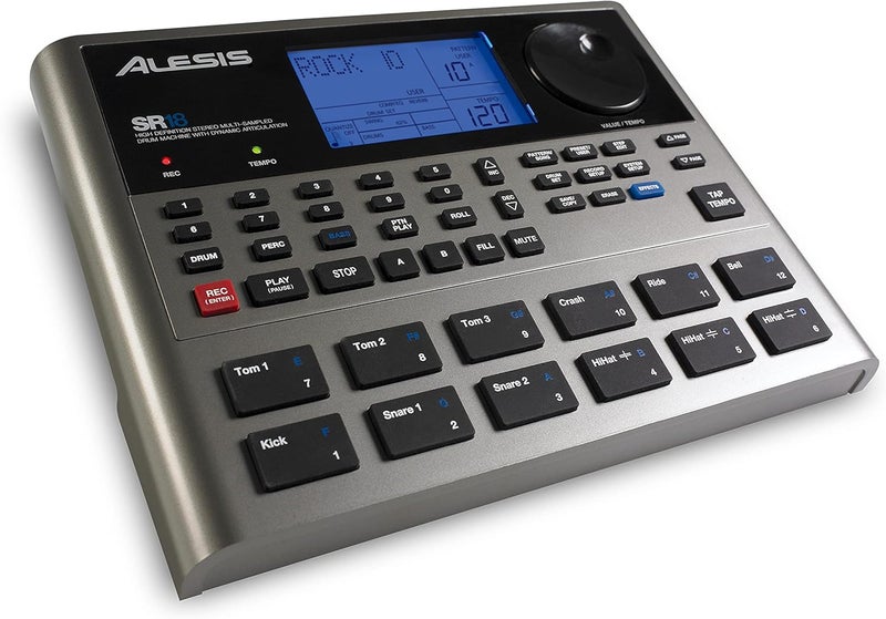 Alesis SR-18 Studio-Grade Standalone Drum Machine with On-Board Sound Library and Built-In Effects - Image 1