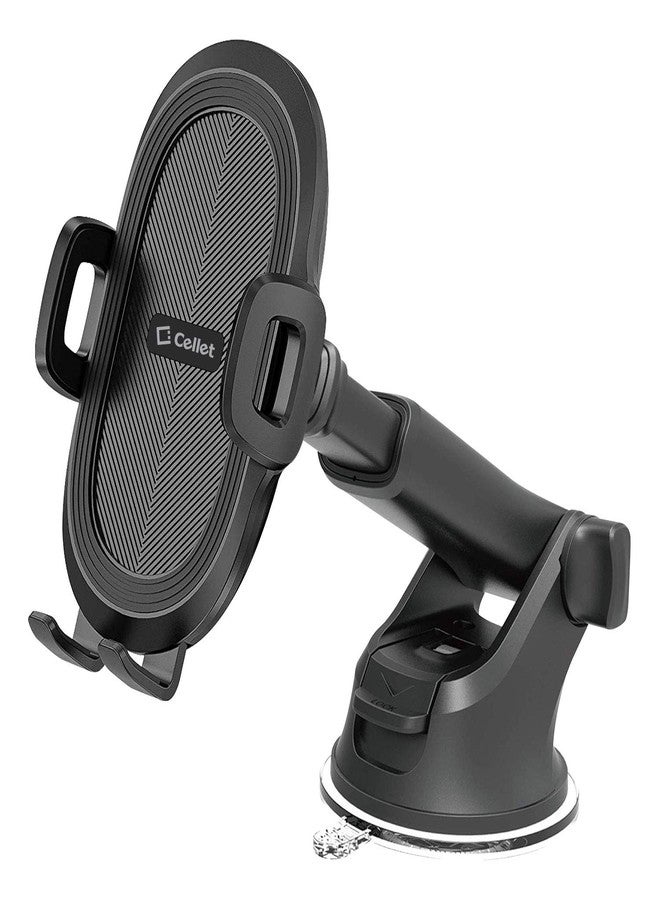 Cellet Dashboard/Windshield Phone Mount with Telescoping Arm - Adjustable Suction Holder, 360° Rotation, One-Touch Release - Fits iPhone 16/15/14 Pro Max, Samsung Galaxy S25/S24/S23 & More - Image 1