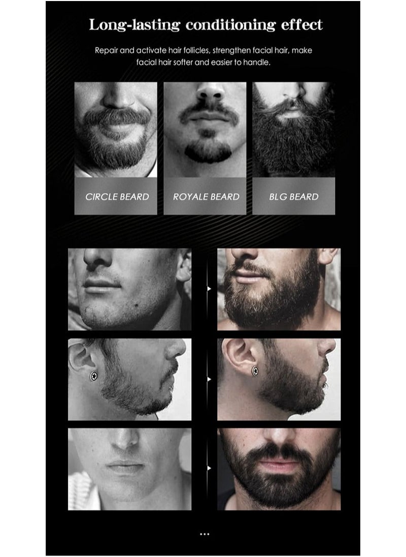 LIYALAN Beard Kit For Men Grooming & Care W/Beard Wash/Shampoo - Beard Growth Oil,Beard Balm Leave-in Conditioner,Beard Comb,Beard Brush,Beard Scissor -100% Pure & Organic Beard Growth Kit(7 Packs/ Set)  - Image 5
