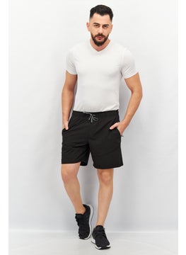 Unipro Men Sportswear Fit 7 Inseam Plain Drawstring Training Short, Black  - Image 3