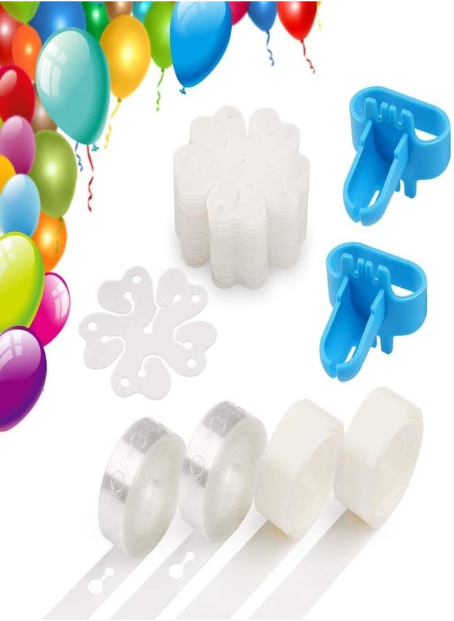 U-HOOME U-HOOME Balloon Decorating Strip Kit for Arch Garland 32Ft Balloon Tape Strip, 2 Pcs Tying Tool, 200 Dot Glue, 20 Ballon Flower Clip for Party Wedding Birthday Xmas Baby Shower DIY（B) 