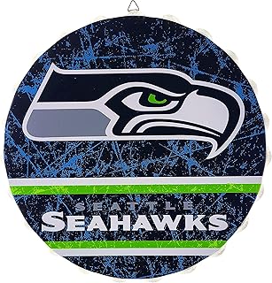 FOCO FOCO 13Ã¢â‚¬Â Seattle Seahawks Jumbo Metal Distressed Bottle Cap Wall Sign Ã¢â‚¬â€œ Limited Edition  Seahawks Sign  - Image 1