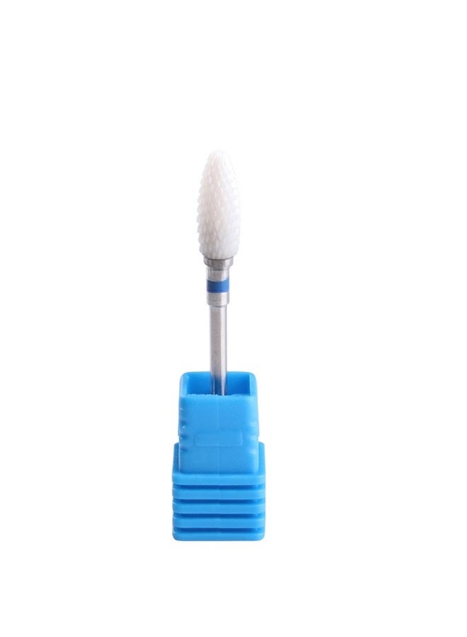 MZCMSL Medium Grit Ceramic Drill Bit,White Ceramic Cone File Bit, 3/32 Flame Style Gel Nail Polish Removing Nail Art Tool - Image 5