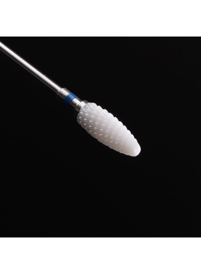 MZCMSL Medium Grit Ceramic Drill Bit,White Ceramic Cone File Bit, 3/32 Flame Style Gel Nail Polish Removing Nail Art Tool - Image 2