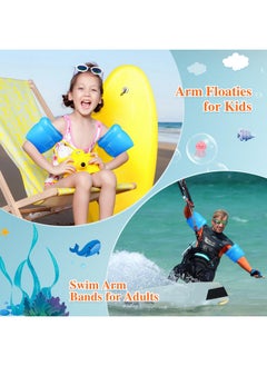 Wowelife Arm Floaties Inflatable Swim Arm Bands Floater Sleeves Swimming Rings Tube Armlets For Kids And Toddlers(Blue)  - Image 2