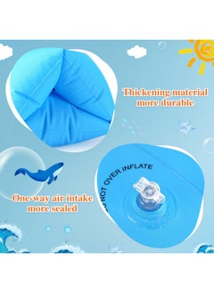 Wowelife Arm Floaties Inflatable Swim Arm Bands Floater Sleeves Swimming Rings Tube Armlets For Kids And Toddlers(Blue)  - Image 3