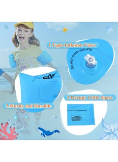 Wowelife Arm Floaties Inflatable Swim Arm Bands Floater Sleeves Swimming Rings Tube Armlets For Kids And Toddlers(Blue)  - Image 4