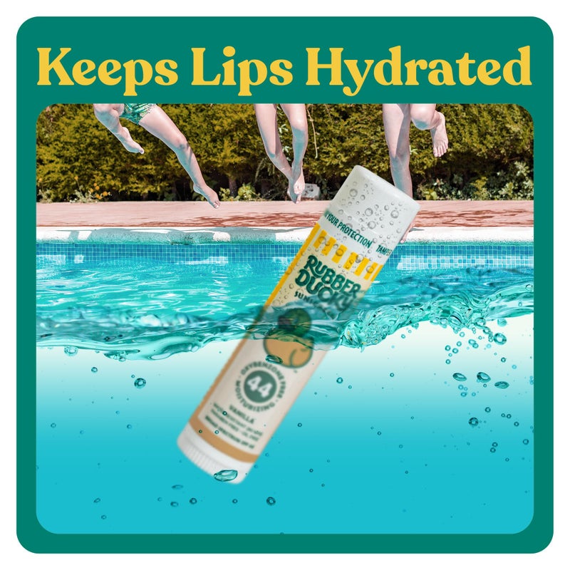 Rubber Ducky Lip Sunscreen SPF 44, Kids Vegan Lip Balm with Vitamin E, UV Protection, Water Resistant, Untinted, Vanilla Flavor, Broad Spectrum - Image 5