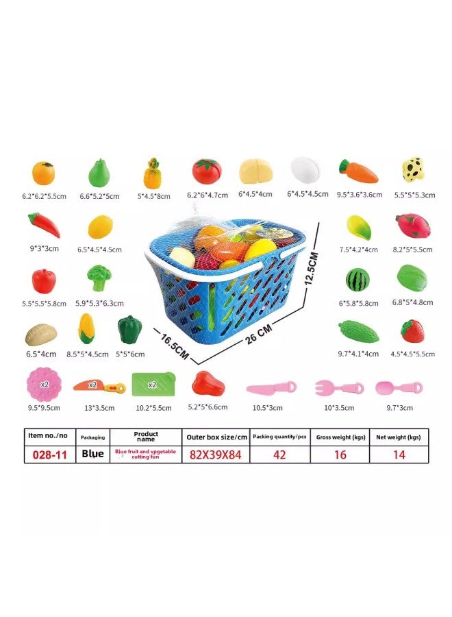 Children's Play-house Boys And Girls Simulation Toys Cut Fruits And Vegetables Pizza Cut And Play And Watch Suit-Color:[Card Head Random] 028-5  - Image 3