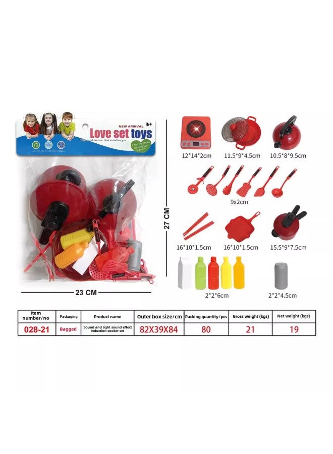 Children's Play-house Boys And Girls Simulation Toys Cut Fruits And Vegetables Pizza Cut And Play And Watch Suit-Color:[Card Head Random] 028-5  - Image 4