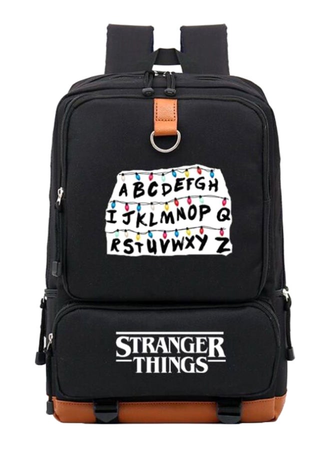 Stranger Things School Backpack Black/Brown - Image 1
