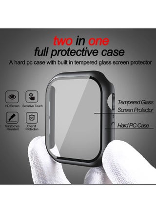 Apple Watch Series 11 10 42mm case with Tempered Film Screen Protector, Full Protective Hard PC Bumper Touch Sensitive HD Screen Cover(42mm,Black) - view 2