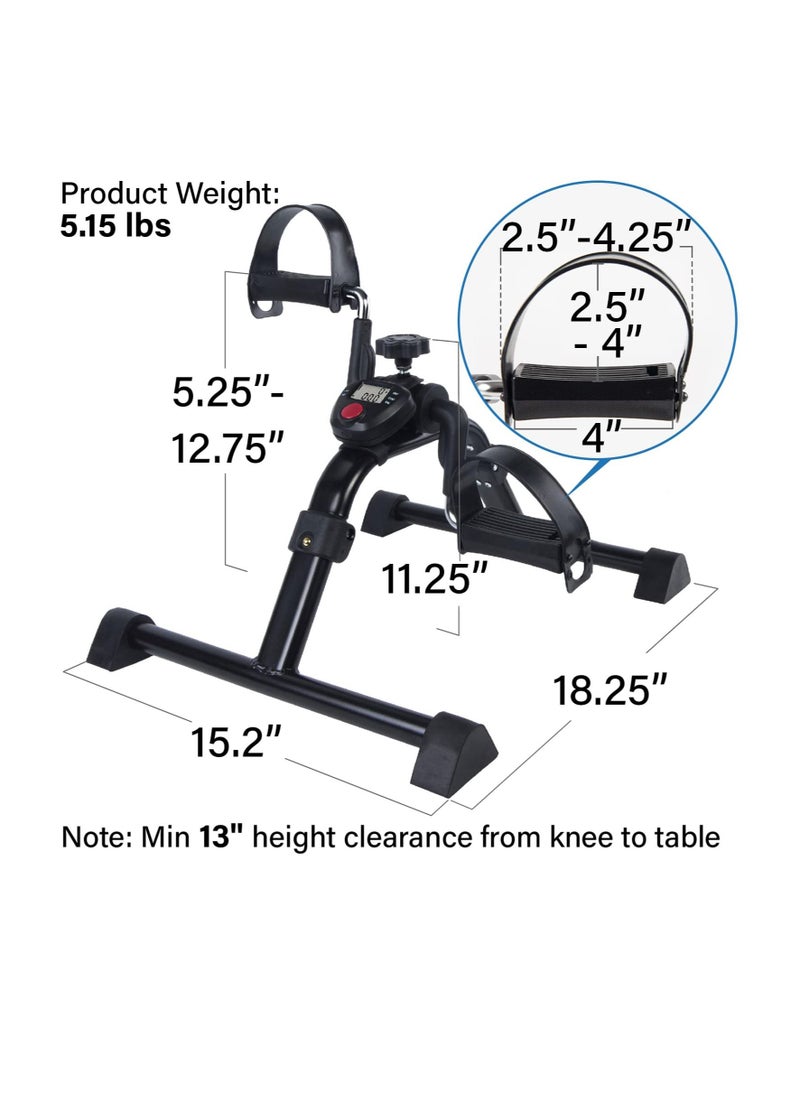 Arabest - Medical Under Desk Bike Pedal Exerciser with Electronic Display for Legs and Arms Workout (Fully Assembled Folding Exercise Pedaler, no Tools Required) - Image 1
