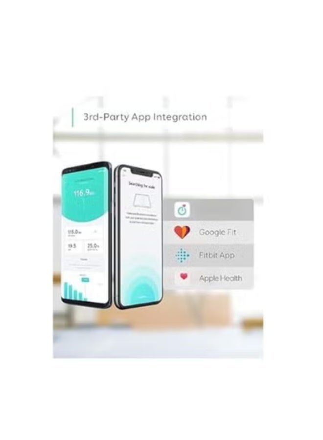 ميزان ذكي لتحليل مكونات الجسم مع 12 مؤشرًا صحيًا، متوافق مع Apple Health وGoogle Fit وFitbit، مزود بمستشعرات عالية الدقة - Image 2