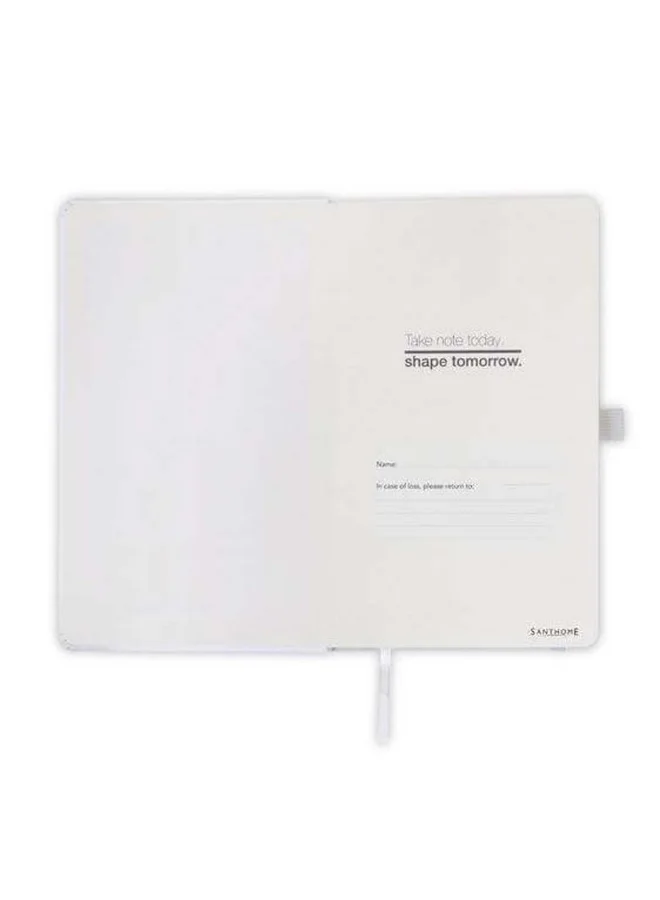 سانثوم Santhome BARON Expanded A5 Hard Cover Notebook|288 Pages Premium Ruled Journal with Pen Loop, Paper Pocket & Elastic Closure|Smooth 80gsm Cream-White Paper|Professional Writing Diary for Work & Study