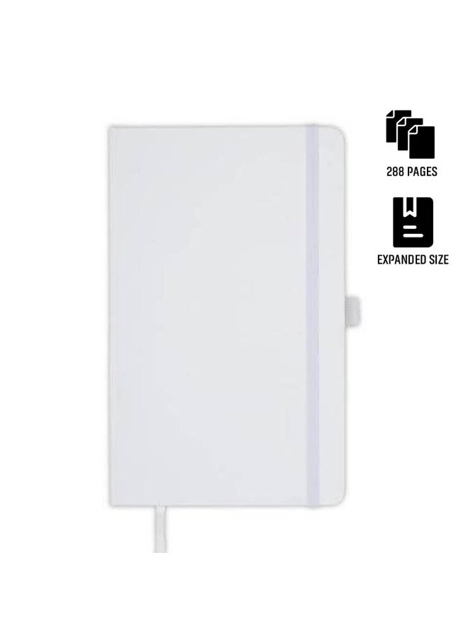 Santhome BARON Expanded A5 Hard Cover Notebook|288 Pages Premium Ruled Journal with Pen Loop, Paper Pocket & Elastic Closure|Smooth 80gsm Cream-White Paper|Professional Writing Diary for Work & Study - Image 1
