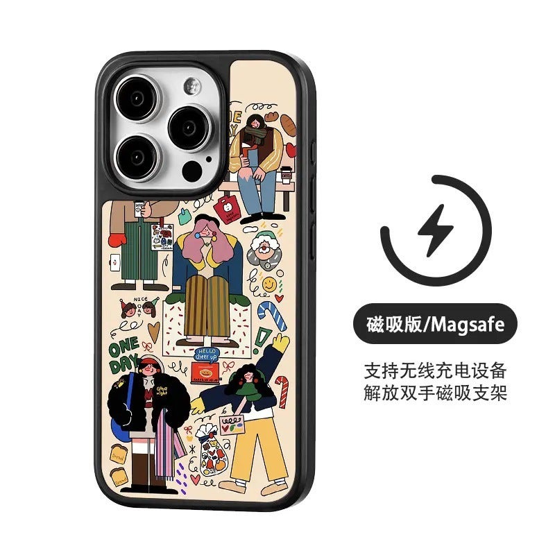 Applicable to AG Glass Magnetic Shell Shopping Series Applicable to Apple 15/14PM All-inclusive Anti-fall 13/12 Mobile Phone 16 - Image 2