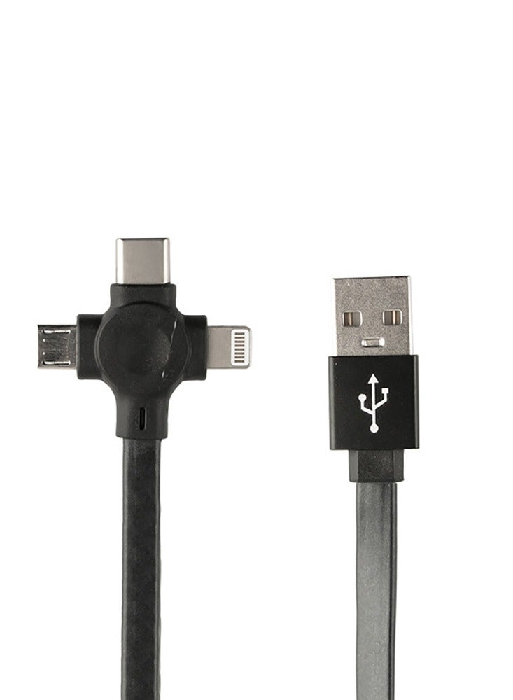 ProOne ProOne Three in One Charging Cable Cord 3 in 1 Retractable Cord - USB Cable Fast Charger Compatible/Type-C/Micro/Compatible with Apple Compatible Android 3 Feet Cable  - Image 4