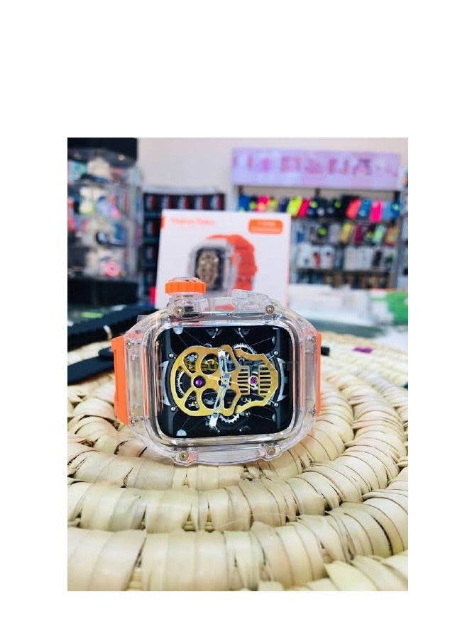 Haino Teko HainoTeko Richard M9 Smart Watch Orange Equipped with heart rate sensors, calories, oxygen measurement, blood pressure measurement, sleep quality. - Image 1