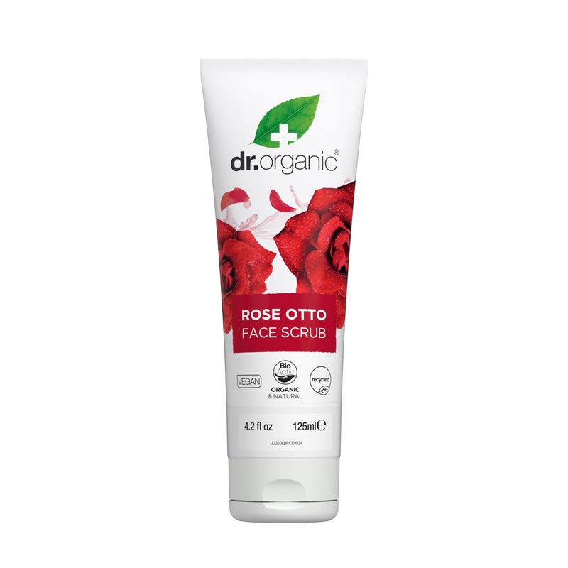 dr.organic Dr. Organic Rose Otto Face Scrub | Deep Exfoliation, Aids in Healthy Aging, Promotes Radiant Glowy Skin, Vegan, Certified Organic, Natural, 125 mL / 4.2 fl oz - Image 1