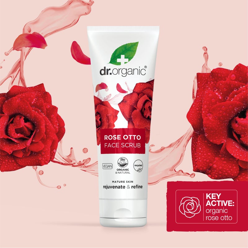 dr.organic Dr. Organic Rose Otto Face Scrub | Deep Exfoliation, Aids in Healthy Aging, Promotes Radiant Glowy Skin, Vegan, Certified Organic, Natural, 125 mL / 4.2 fl oz - Image 5