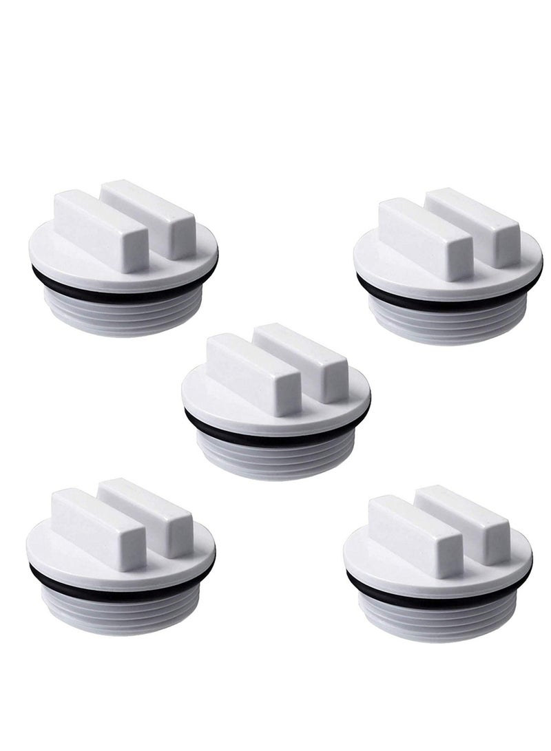 Threaded Winter Pool Plug Caps ,5pcs Swimming Pool Spa Return Line Winterizing Plugs Filter Drain Plug,Pool Threaded Return Plug with O-ring Pool Drain Cover Return Pipe - Image 1