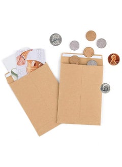 MARKQ Brown Coin Envelopes 6” x 4” Kraft Self-Adhesive Seed Envelopes for Small Items Parts, Wages, Notes, Beads, Garden, Office (50 Pack)  - Image 4