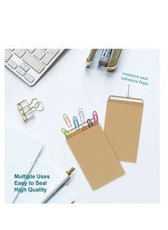 MARKQ Brown Coin Envelopes 6” x 4” Kraft Self-Adhesive Seed Envelopes for Small Items Parts, Wages, Notes, Beads, Garden, Office (50 Pack)  - Image 3