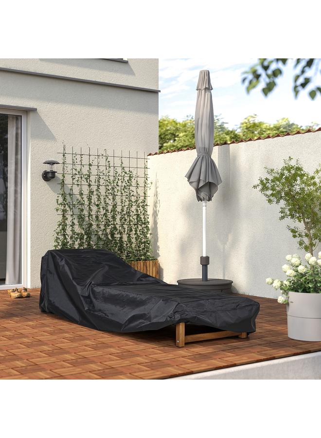 زبون غطاء للأثاث الخارجي، أسود، 206×75 سم - Image 2