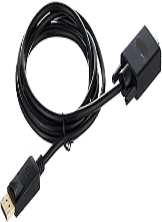 Generic - DisplayPort to VGA Adapter Smile, DP DisplayPort to VGA 6 Feet Cable - Image 1