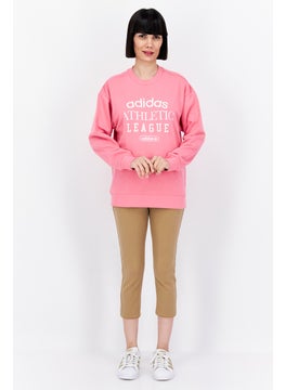 adidas Originals Women Sportswear Fit Long Sleeve Outdoor Sweatshirt, Pink  - Image 4