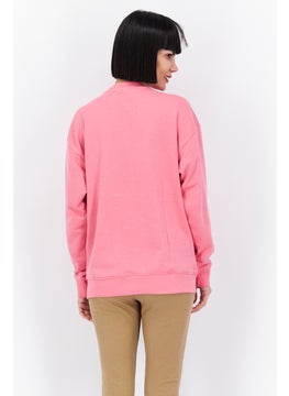 adidas Originals Women Sportswear Fit Long Sleeve Outdoor Sweatshirt, Pink  - Image 3
