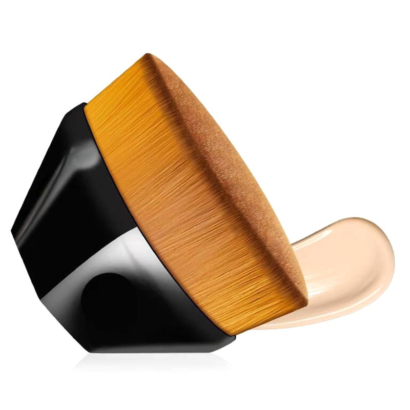 Foundation Makeup Brush Multifunctional Ergonomic Petal Handle Portable Cosmetic Brush Tool for Foundation/BB Cream/Highlighter/Loose Powders/Cushion Creams - Image 2