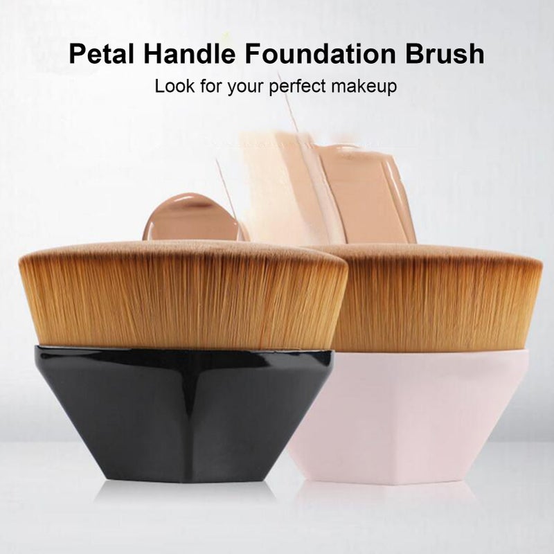Foundation Makeup Brush Multifunctional Ergonomic Petal Handle Portable Cosmetic Brush Tool for Foundation/BB Cream/Highlighter/Loose Powders/Cushion Creams - Image 5