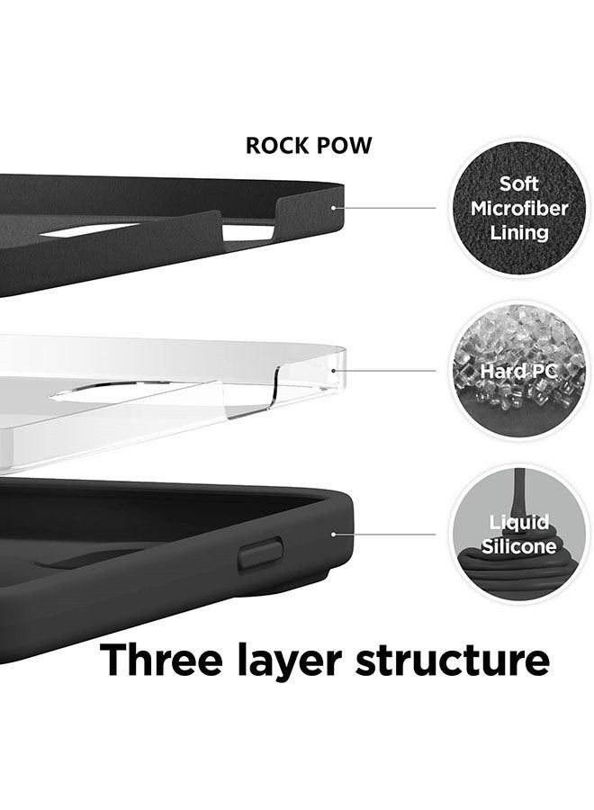 Liquid Silicone Case For Apple iPhone 13 Pro Black - Image 4