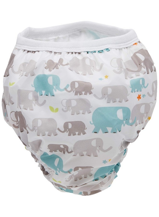 Kushies Baby Waterproof Training Pant (38-44 Pounds), White Elephants, X-Large - Image 1
