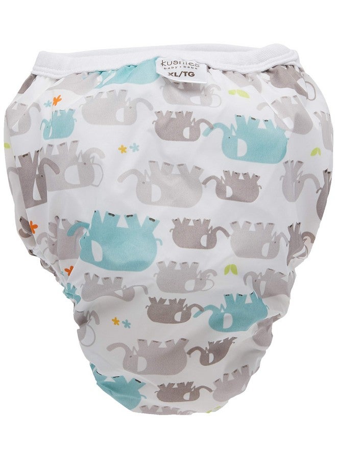 Kushies Baby Waterproof Training Pant (38-44 Pounds), White Elephants, X-Large - Image 2