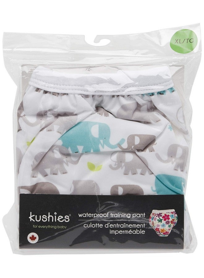 Kushies Baby Waterproof Training Pant (38-44 Pounds), White Elephants, X-Large - Image 3